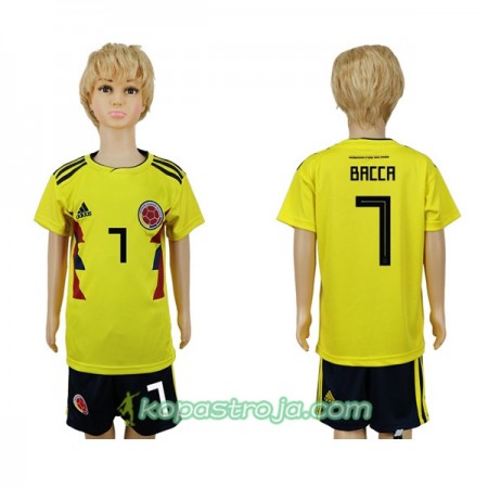 Billiga Fotbollströjor Colombia Bacca 7 Barn WM 2018 Hemma tröja